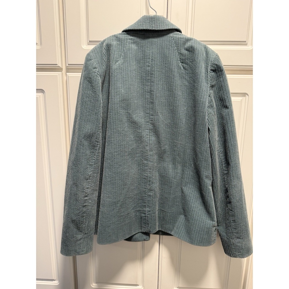 MADEWELL Corduroy Crop Dorset Blazer Jacket Teal Blue Size XS - Picture 3 of 5